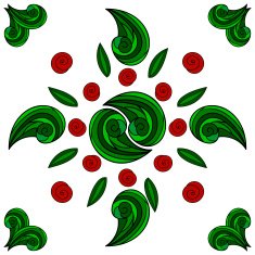 floral ornament painted hands N7