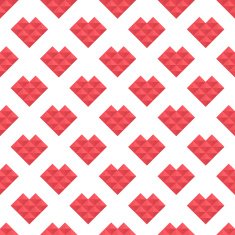 seamless pattern hearts of triangles N3