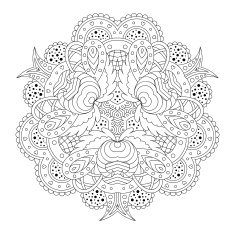 Black And White Mandala N19