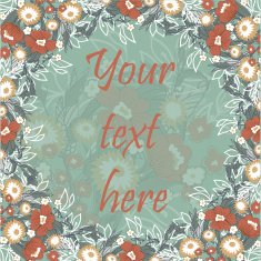 Flowers circular-ornament pattern