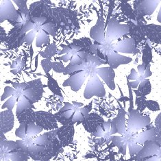 Abstract elegance seamless pattern with purple flowers background