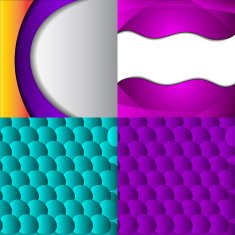 Collection of abstract multicolored backgrounds Eps 10 design N5