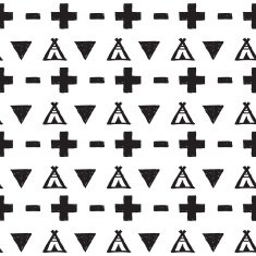 Seamless vector black and white pattern N7