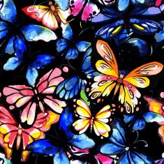 Watercolor butterfly seamless pattern N7