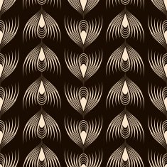Seamless ornamental pattern Repeating monochrome vector