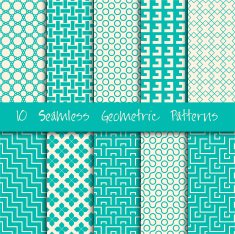 Grunge Seamless Geometric Patterns Set N11