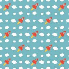 Seamless Rocket Pattern