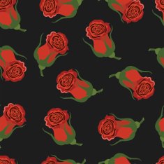 Vector seamless pattern with flowers N10