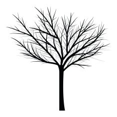 Trees with dead branch N66