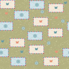 Seamless pattern with envelopes N2