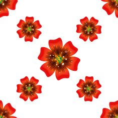 Beautiful orange flower Seamless floral pattern N3