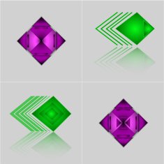 set of Abstract Geometric Triangle Pattern for your design