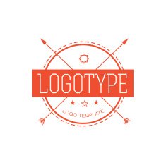 Vintage Hipster Design Element for Vector Logo