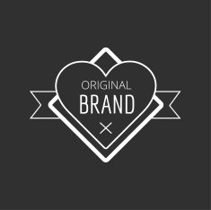 Vintage Hipster Design Element for Vector Logo N3