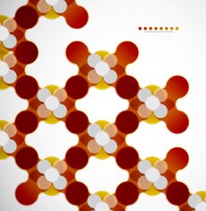 Molecules vector background