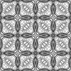 Vector Seamless Monochrome Abstract Pattern N31