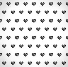 Seamless geometric polygonal black hearts background