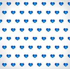 Seamless geometric polygonal blue hearts background