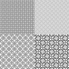 Set of 9 abstract vintage geometric wallpaper N48