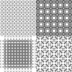 Set of 9 abstract vintage geometric wallpaper N51