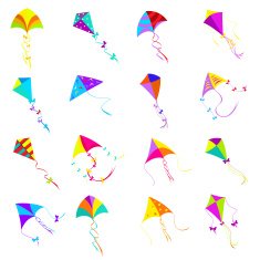 Kite icons set N2