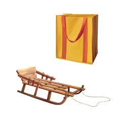 Reusable shopping bag Bag for groceries Wooden Sledge
