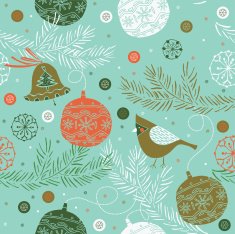 Christmas decorations seamless pattern N2