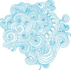 Wavy doodle isolated on white N2