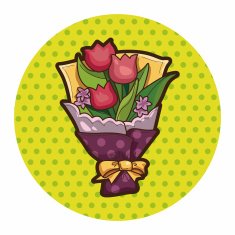 flower bouquet theme elements vector eps N38