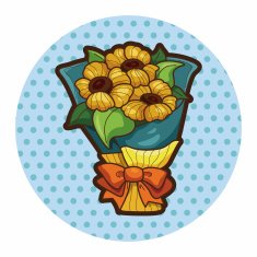 flower bouquet theme elements vector eps N45