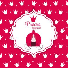 Princess Crown Background Vector Illustration N7