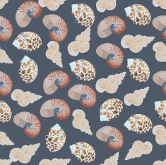 Seamless colorful background made of shell and conch N2
