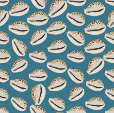 Seamless colorful background made of shell in flat design
