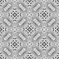 Vector Seamless Monochrome Abstract Pattern N33