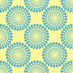 Spinning Blue Rings Optical Illusion Seamless Pattern