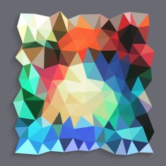 Abstract square shape with triangles texture on gray wallpaper