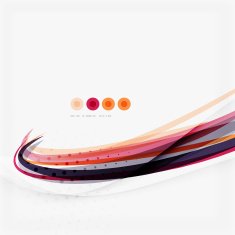 Purple and orange color lines on white N22