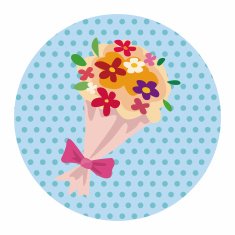 Birthday flower theme elements N3
