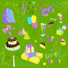 Colored Set of sketch party N2