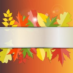 Shiny Autumn Natural Leaves Background Vector Illustration N21