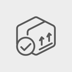 Box with validation mark thin line icon N2