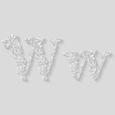 Decorated letter w N2