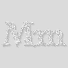 Decorated letter m N2