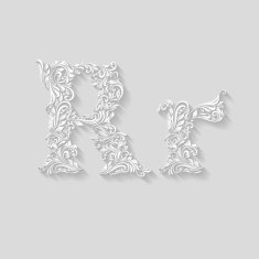 Decorated letter r