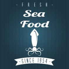 Seafood menu template