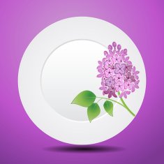 Plate patterned lilac