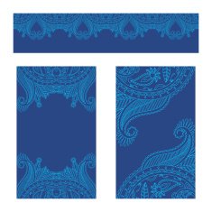 Vector set of floral decorative background N3