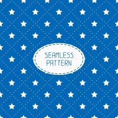 Patriotic seamless pattern Red blue stars American symbols USA flag N8