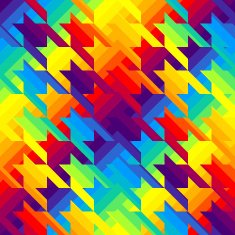 Houndstooths pattern in rainbow colors