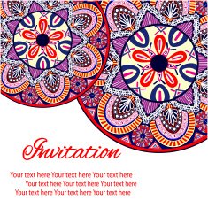 invitation mandala card N40